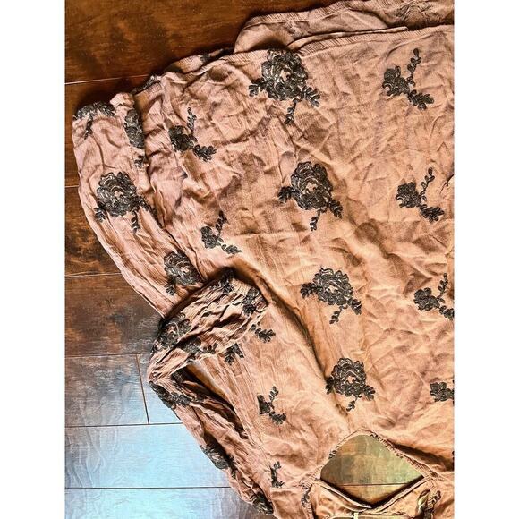 Free People S Long Sleeve Emma Austin Dress Floral Embroidered Boho - Picture 2 of 7